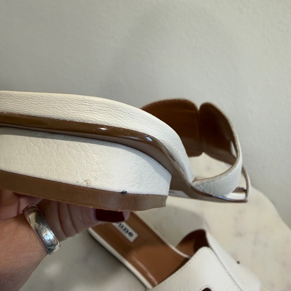 Dune London White Leather Slide Sandals NIB size 40 - Picture 7 of 11